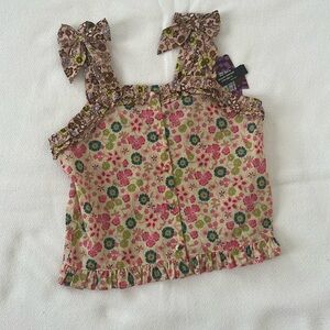 NWT Scotch & Soda Pink and Green Floral Tank Top Girls Size 10